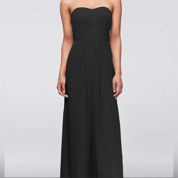 David's Bridal Dresses Davids Bridal Long Strapless Chiffon